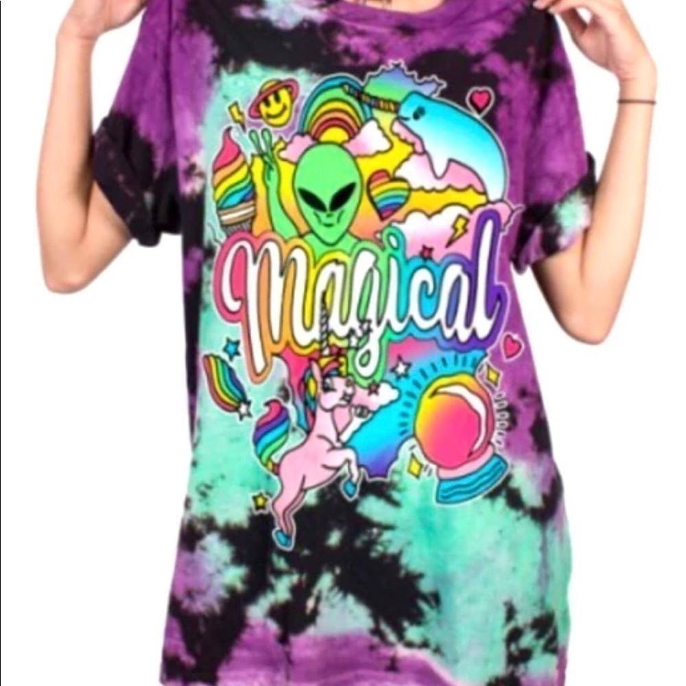Magical planet T-shirt mini dress unbranded